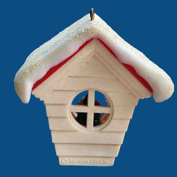 Hallmark Ready For Christmas, Christmas Ornament 1979 Redbird Cardinal Birdhouse - Picture 6 of 12